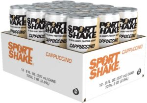 Case of 12 - 8oz Cans - Cappuccino Sport Shake