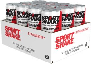 Case of 12 - 8oz Cans - Strawberry Sport Shake