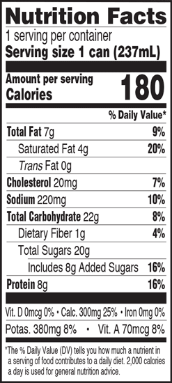 Nutrition Information - Strawberry 8oz